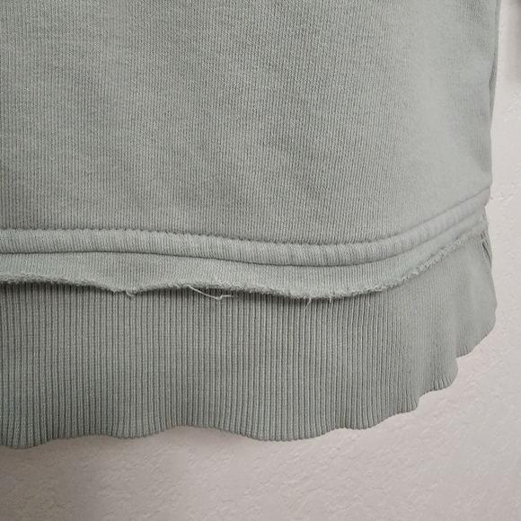 Soft Surroundings Snap Cowl Neck Blue Gray Tunic Length Sweatshirt Size Small - Picture 5 of 7